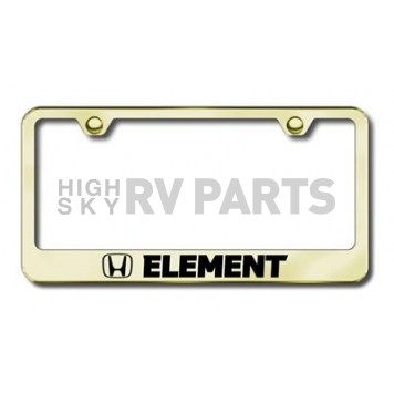 Automotive Gold License Plate Frame - Gold Stainless Steel - LFELEEG