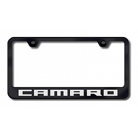 Automotive Gold License Plate Frame - Black Stainless Steel - LFCMREB