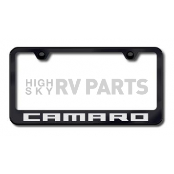 Automotive Gold License Plate Frame - Black Stainless Steel - LFCMREB