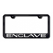 Automotive Gold License Plate Frame - Black Stainless Steel - LFENCEB