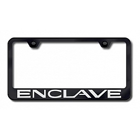 Automotive Gold License Plate Frame - Black Stainless Steel - LFENCEB