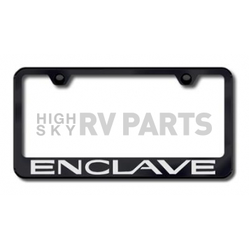 Automotive Gold License Plate Frame - Black Stainless Steel - LFENCEB