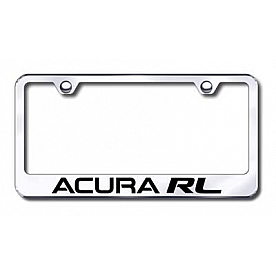 Automotive Gold License Plate Frame - Silver Stainless Steel - LFARLEC