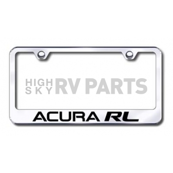 Automotive Gold License Plate Frame - Silver Stainless Steel - LFARLEC