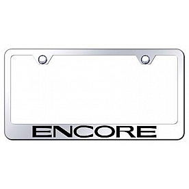 Automotive Gold License Plate Frame - Silver Stainless Steel - LFENCOEC