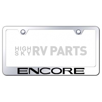 Automotive Gold License Plate Frame - Silver Stainless Steel - LFENCOEC