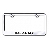 Automotive Gold License Plate Frame - Silver Stainless Steel - LFARMYEC