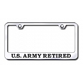 Automotive Gold License Plate Frame - Silver Stainless Steel - LFARMYREC