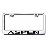 Automotive Gold License Plate Frame - Silver Stainless Steel - LFASPEC