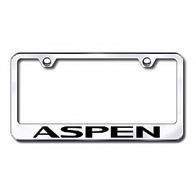 Automotive Gold License Plate Frame - Silver Stainless Steel - LFASPEC