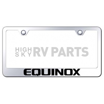 Automotive Gold License Plate Frame - Silver Stainless Steel - LFEQUEC