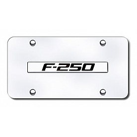 Automotive Gold License Plate - F-250 Logo Stainless Steel - F25CC