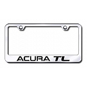 Automotive Gold License Plate Frame - Silver Stainless Steel - LFATLEC