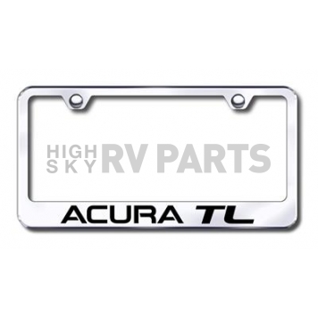Automotive Gold License Plate Frame - Silver Stainless Steel - LFATLEC