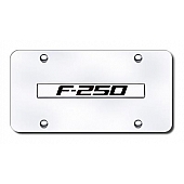 Automotive Gold License Plate - F-250 Logo Stainless Steel - F25GC