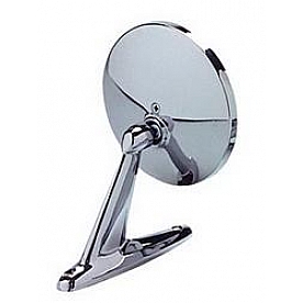 CIPA USA Exterior Mirror Round Manual Silver Single - 17000