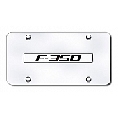 Automotive Gold License Plate - F-350 Logo Stainless Steel - F35CC