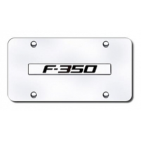 Automotive Gold License Plate - F-350 Logo Stainless Steel - F35CC