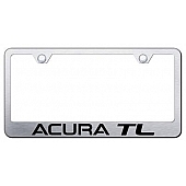Automotive Gold License Plate Frame - Silver Stainless Steel - LFATLES