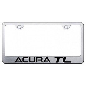 Automotive Gold License Plate Frame - Silver Stainless Steel - LFATLES