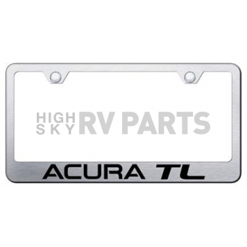 Automotive Gold License Plate Frame - Silver Stainless Steel - LFATLES