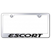 Automotive Gold License Plate Frame - Silver Stainless Steel - LFESCEC