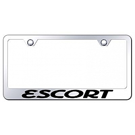 Automotive Gold License Plate Frame - Silver Stainless Steel - LFESCEC