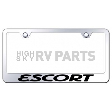 Automotive Gold License Plate Frame - Silver Stainless Steel - LFESCEC