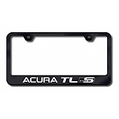 Automotive Gold License Plate Frame - Black Stainless Steel - LFATLSEB