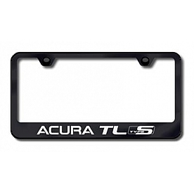 Automotive Gold License Plate Frame - Black Stainless Steel - LFATLSEB