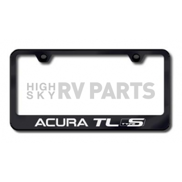 Automotive Gold License Plate Frame - Black Stainless Steel - LFATLSEB
