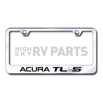 Automotive Gold License Plate Frame - Silver Stainless Steel - LFATLSEC