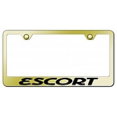 Automotive Gold License Plate Frame - Gold Stainless Steel - LFESCEG