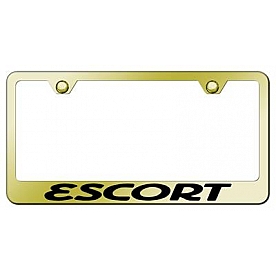 Automotive Gold License Plate Frame - Gold Stainless Steel - LFESCEG