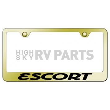 Automotive Gold License Plate Frame - Gold Stainless Steel - LFESCEG