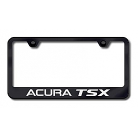 Automotive Gold License Plate Frame - Black Stainless Steel - LFATSEB
