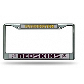 POWERDECAL License Plate Frame - Washington Redskins Plastic - FC1001