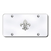 Automotive Gold License Plate - Fleur-De-Lis Stainless Steel - FDLCC