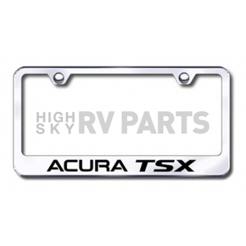 Automotive Gold License Plate Frame - Silver Stainless Steel - LFATSEC
