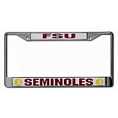 POWERDECAL License Plate Frame - Florida State Seminoles Name And Logo Zinc - FC100202
