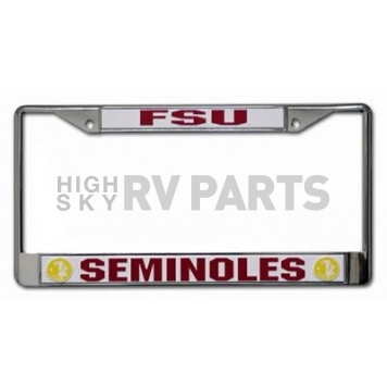 POWERDECAL License Plate Frame - Florida State Seminoles Name And Logo Zinc - FC100202