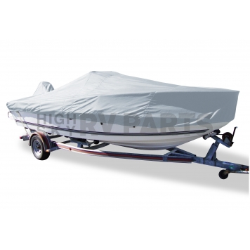 Carver Boat Cover V-Hull Bass Boat Gray Polyester - 70019P10