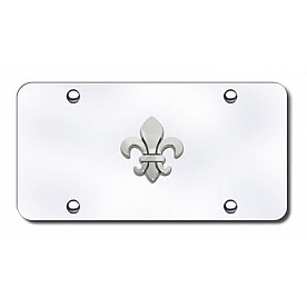 Automotive Gold License Plate - Fleur-De-Lis Stainless Steel - FDLCCM
