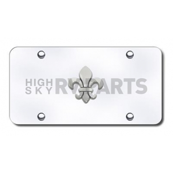 Automotive Gold License Plate - Fleur-De-Lis Stainless Steel - FDLCCM