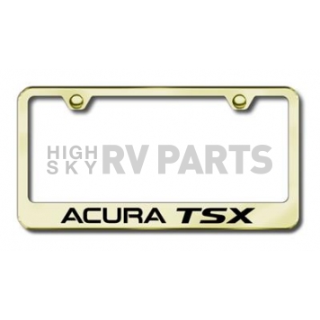 Automotive Gold License Plate Frame - Gold Stainless Steel - LFATSEG