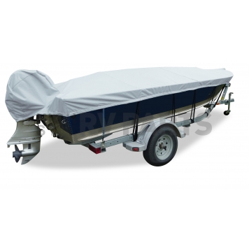 Carver Boat Cover V-Hull Bass Boat Gray Polyester - 71114P10