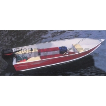 Carver Boat Cover V-Hull Bass Boat Gray Polyester - 71114P10-2