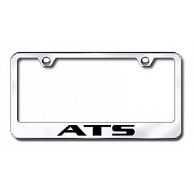 Automotive Gold License Plate Frame - Silver Stainless Steel - LFATSCEC