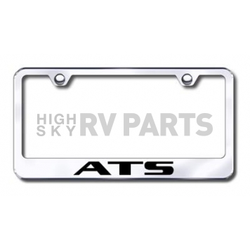 Automotive Gold License Plate Frame - Silver Stainless Steel - LFATSCEC