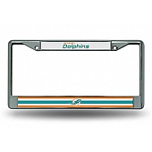 POWERDECAL License Plate Frame - Miami Dolphins Name And Logo Zinc - FC1104